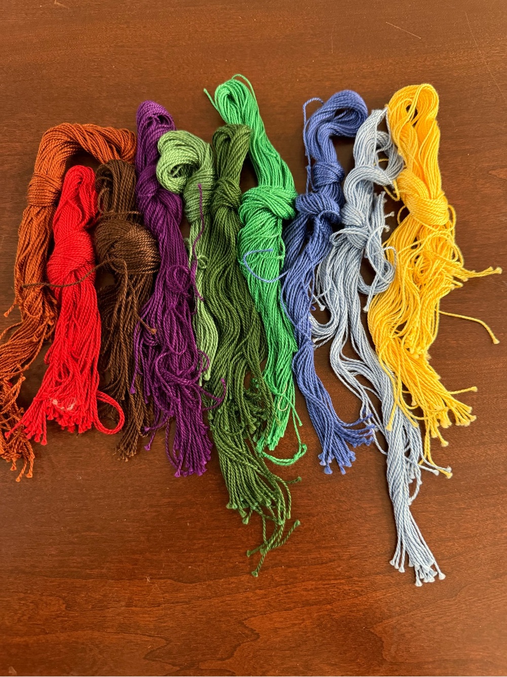 Collection  of Colorful Embroidery Skeins